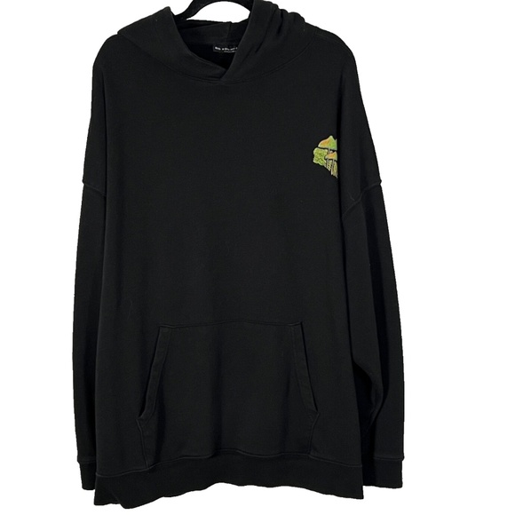 No Boundaries Nature Nurtures Black Hoodie Psuchedelic MUSHROOMS 3XL Oversized - Picture 2 of 7